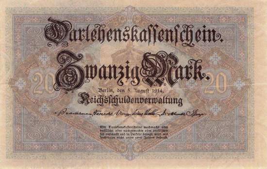 20 Mark Serie Z 1914 ro.49b